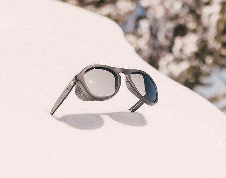 sunski treeline sunglasses in the snow