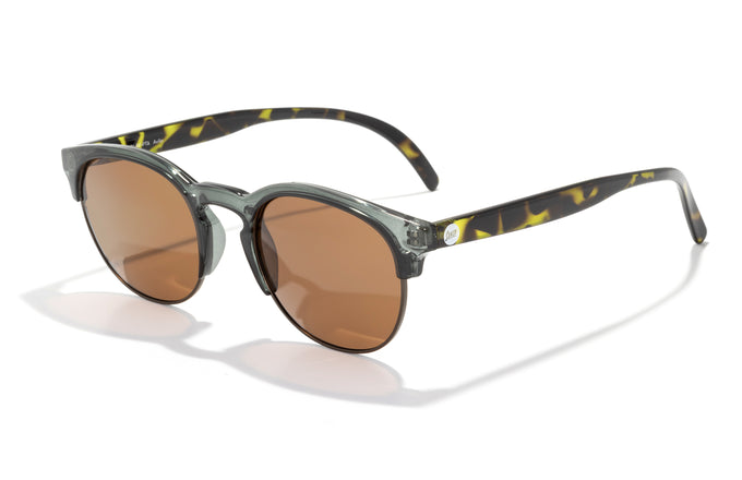 sunski avila pine tortoise amber three quarters angle