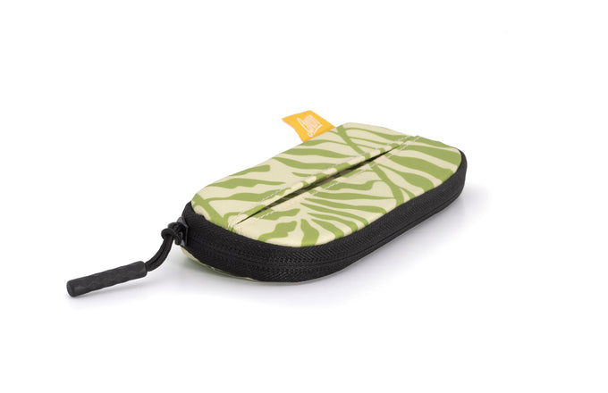 sunski zipper case green leaves lay down angle 