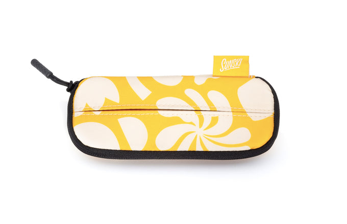 sunski zipper case yellow squiggles front angle 