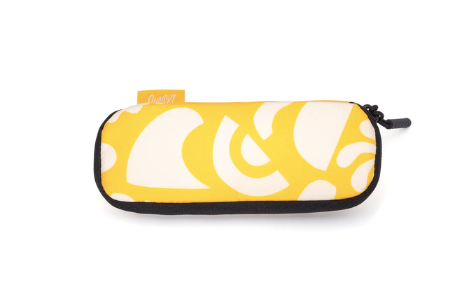 sunski zipper case yellow squiggles back angle