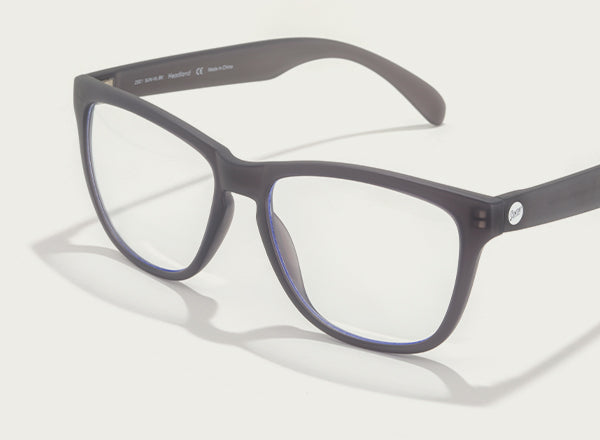 sunski classic blue light glasses close up three quarter angle