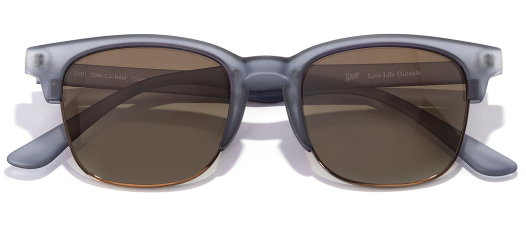 Sunski Cambria Navy Amber Half Frame Sunglasses