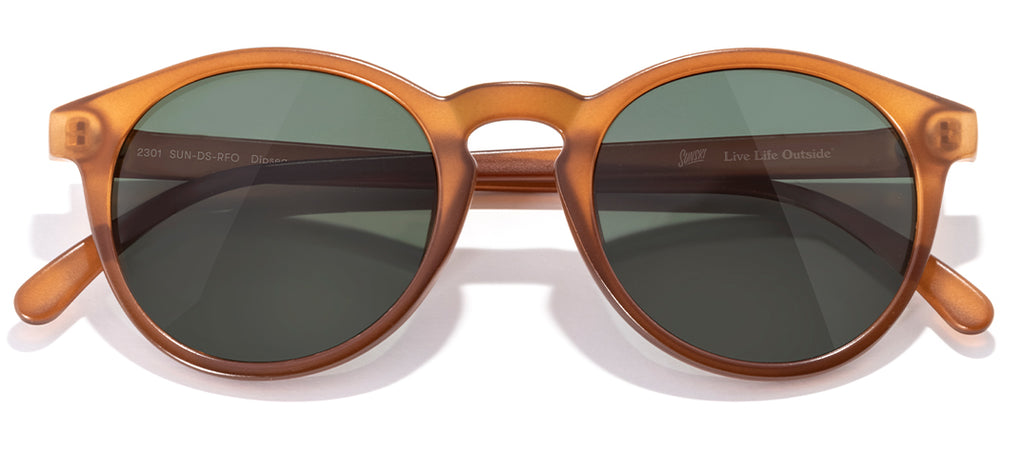 Sunski Dipsea Rust Forest Polarized Round Sunglasses