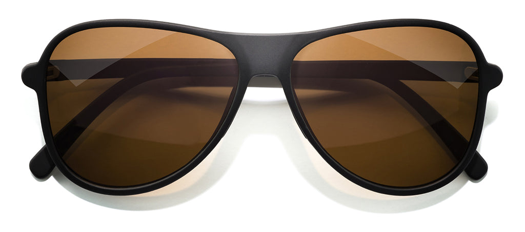 Sunski Foxtrot Black Bronze Polarized Aviator Sunglasses