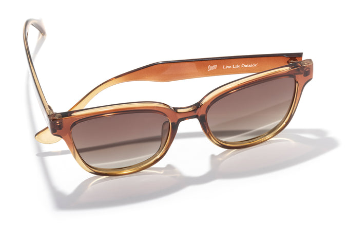 sunski polarized sunglasses miho sunset sepia aerial angle