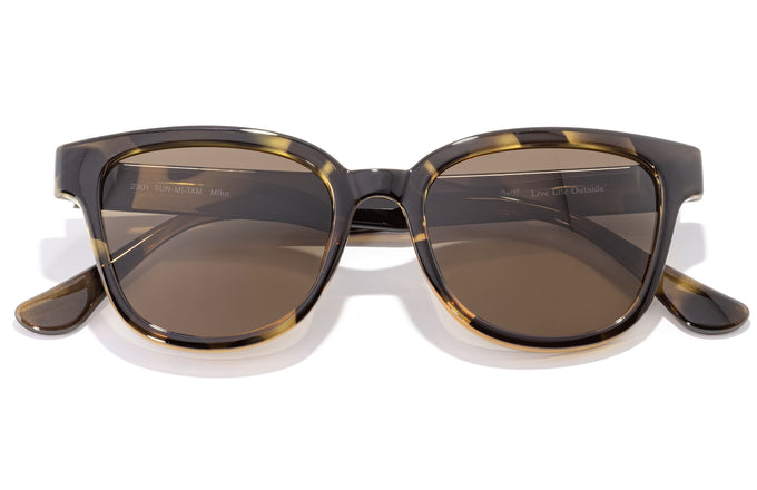 sunski polarized sunglasses miho tortoise amber front angle