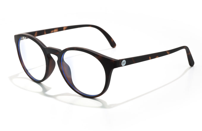 sunski mini dipsea blue light tortoise three quarter angle