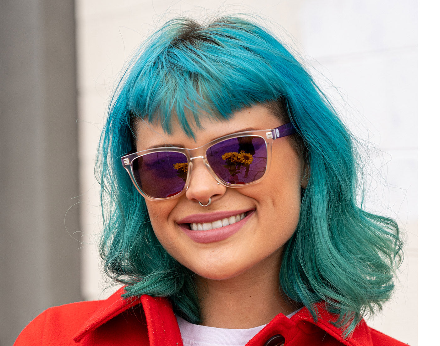 girl wearing sunski original sunglasses