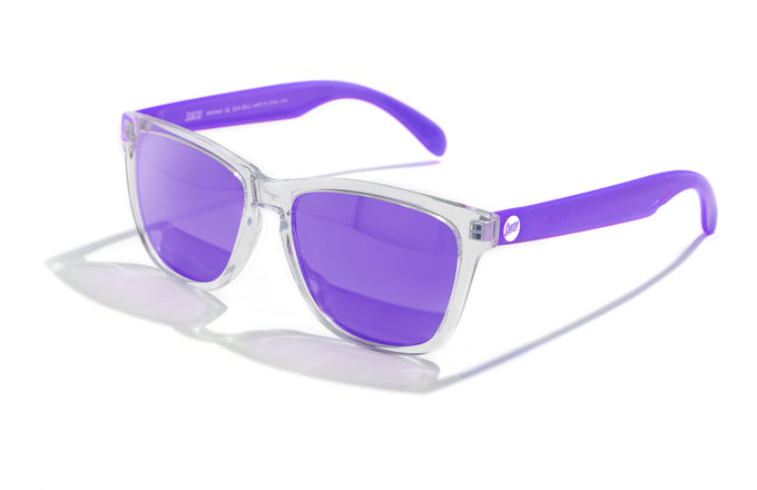 sunski original clear purple three quarter angle