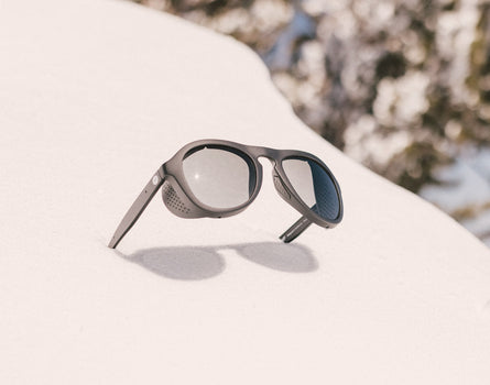 sunski treeline sunglasses in the snow