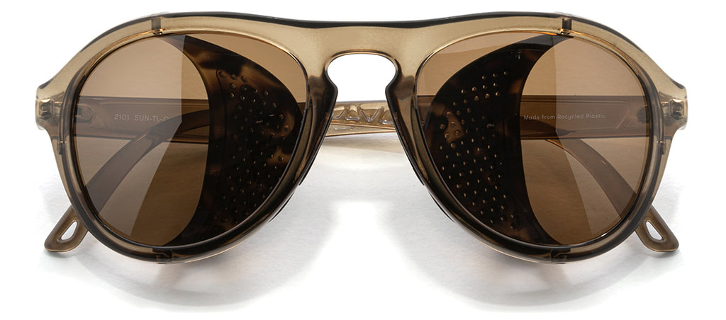 Sunski Treeline Cola Amber Polarized Aviator Sunglasses