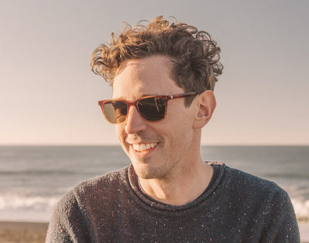 guy smiling wearing sunski ventana sunglasses