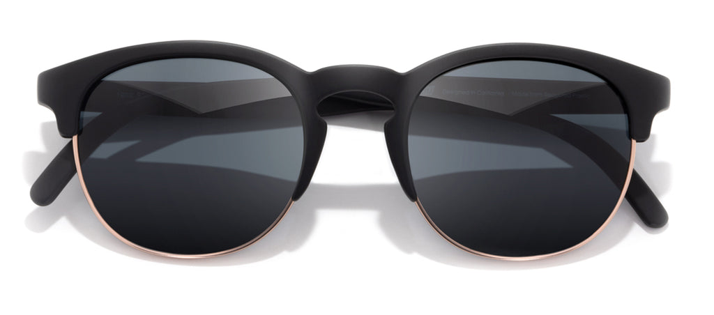 Sunski Avila Black Slate Polarized Round Sunglasses