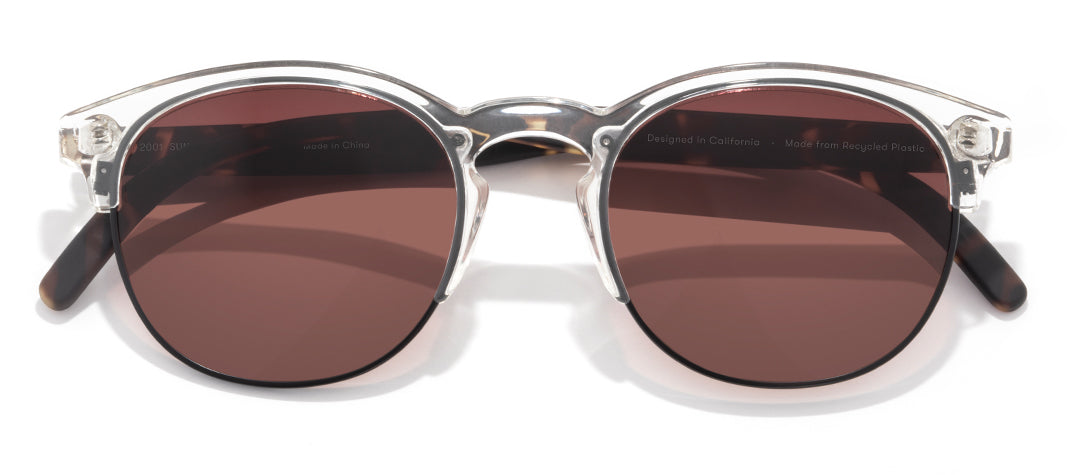 Marlton Clear Green Polarized TR90 Square Sunglasses