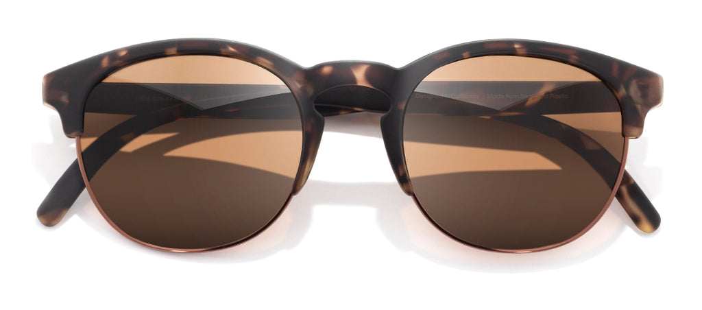 Sunski Avila Tortoise Amber Polarized Round Sunglasses