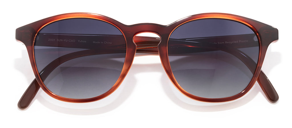 Sunski Yuba Caramel Ocean Polarized Round Sunglasses