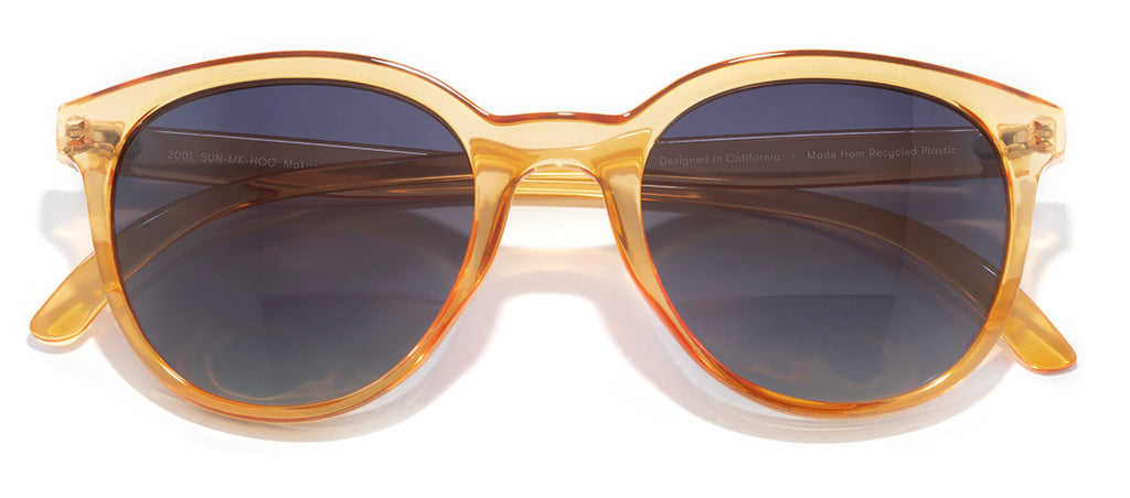 Sunski Makani Honey Ocean Polarized Round Sunglasses
