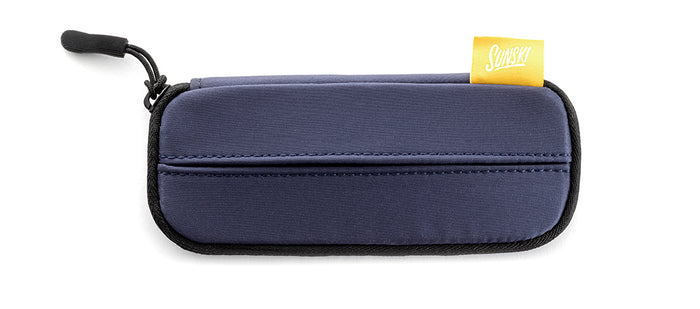 sunski zipper case navy front angle